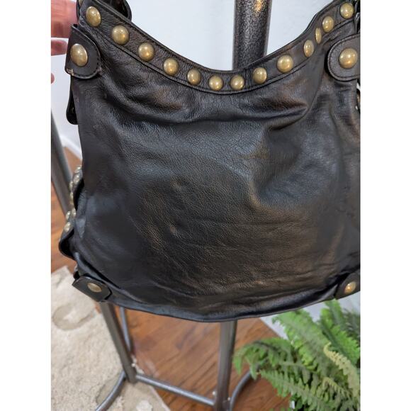 Kooba Leather Black Shoulder Bag with Gold hardware - Picture 2 of 16